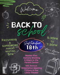Back to school English flyer