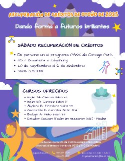 Credit Recovery Flyer Esp